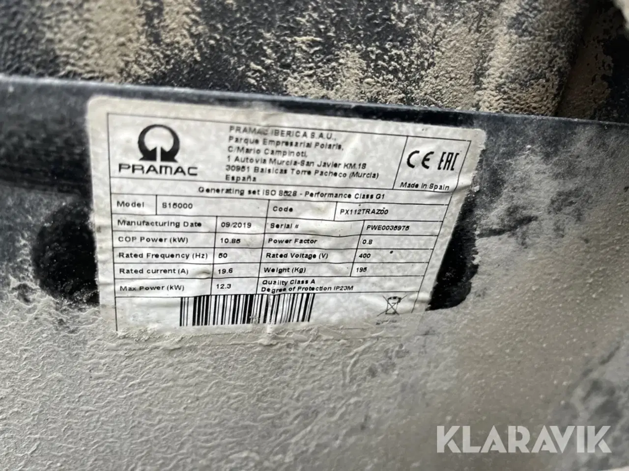 Billede 12 - Generatorer Pramac P6000/S15000 diesel 2 styk