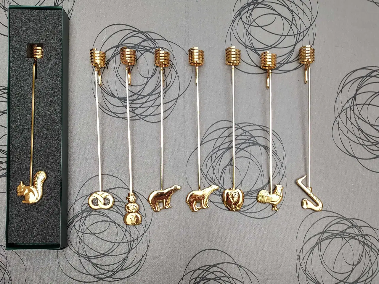 Billede 1 - Georg Jensen forgyldte lysholdere