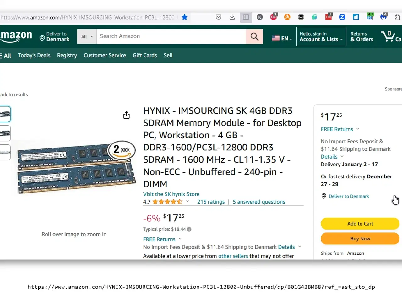 Billede 4 - SOLGT Kingston og Hynix DDR3 SDRAM, 2 stk. á 4 GB