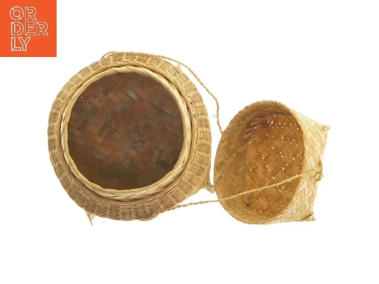 Billede 4 - Flettet kurv med låg (str. 24,5x23,5 cm)