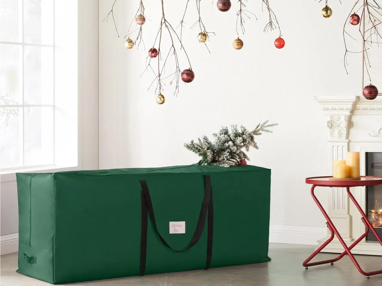 Billede 3 - Juletræ opbevaringstaske 150 × 55 × 62 cm, til træ op til 270 cm, grøn