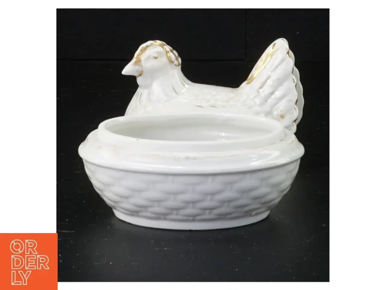 Billede 3 - Porcelænsfigur lågskål af en høne  (str. 12 x 9 x 11 cm)