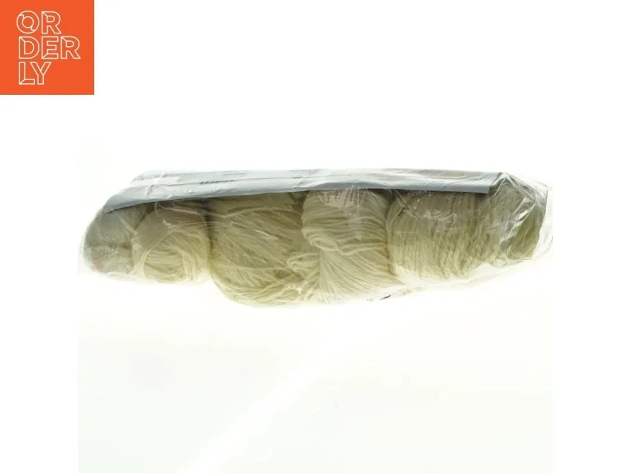 Billede 3 - Garn i ren uld (et ngl blandet), råhvid (500 gram)