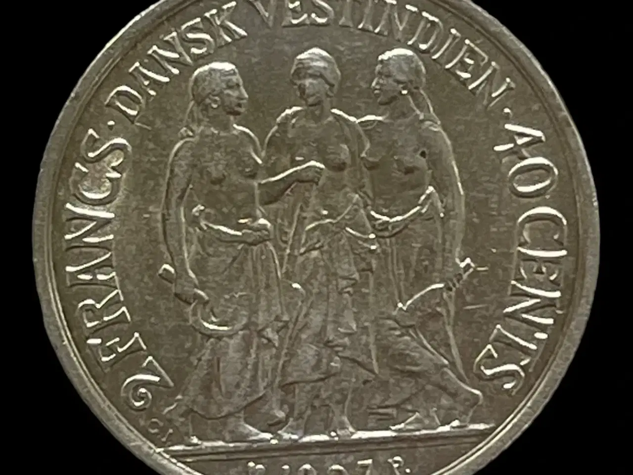 Billede 1 - 40 Cent 1907 Dansk Vestindien