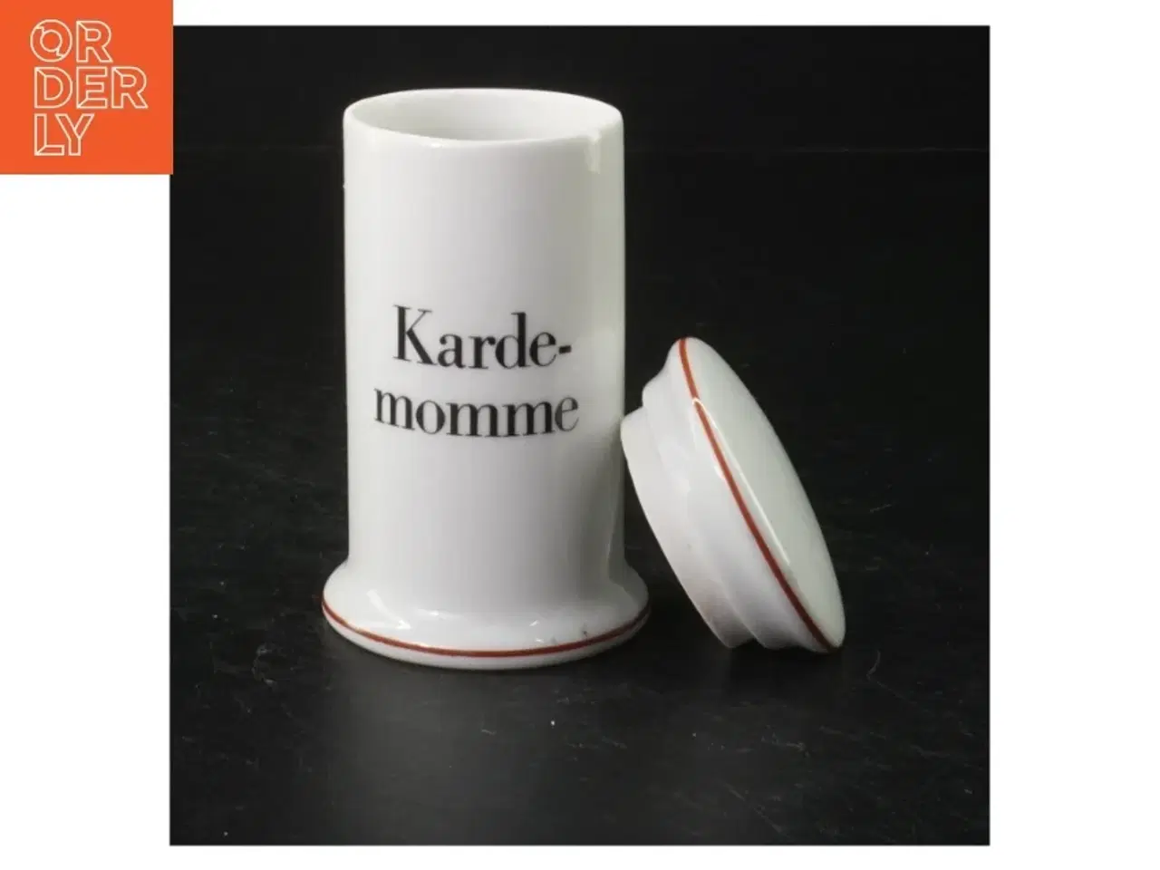 Billede 1 - Porcelænskrydderiglas med låg