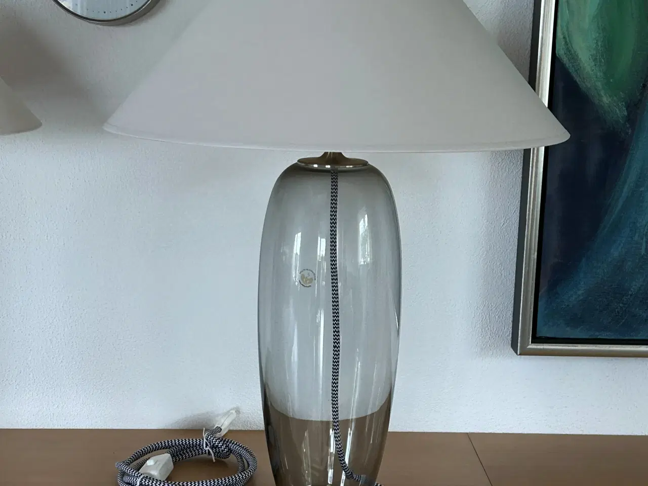 Billede 4 - Holmegaard. Flotte ”Grace” bordlamper, smoke