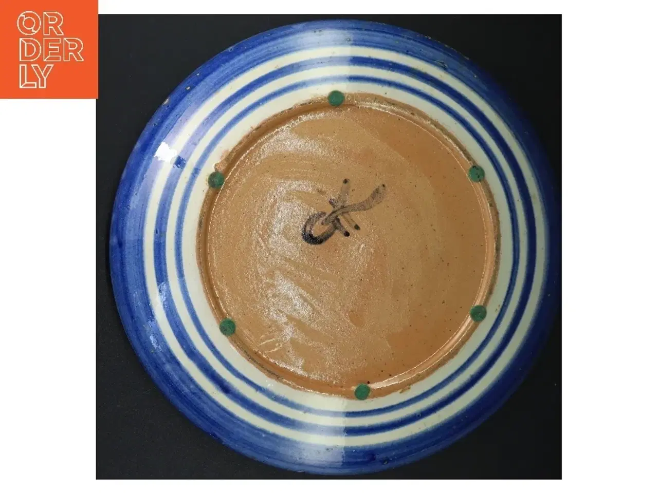 Billede 4 - Håndmalet keramik fad (str. 30 cm)