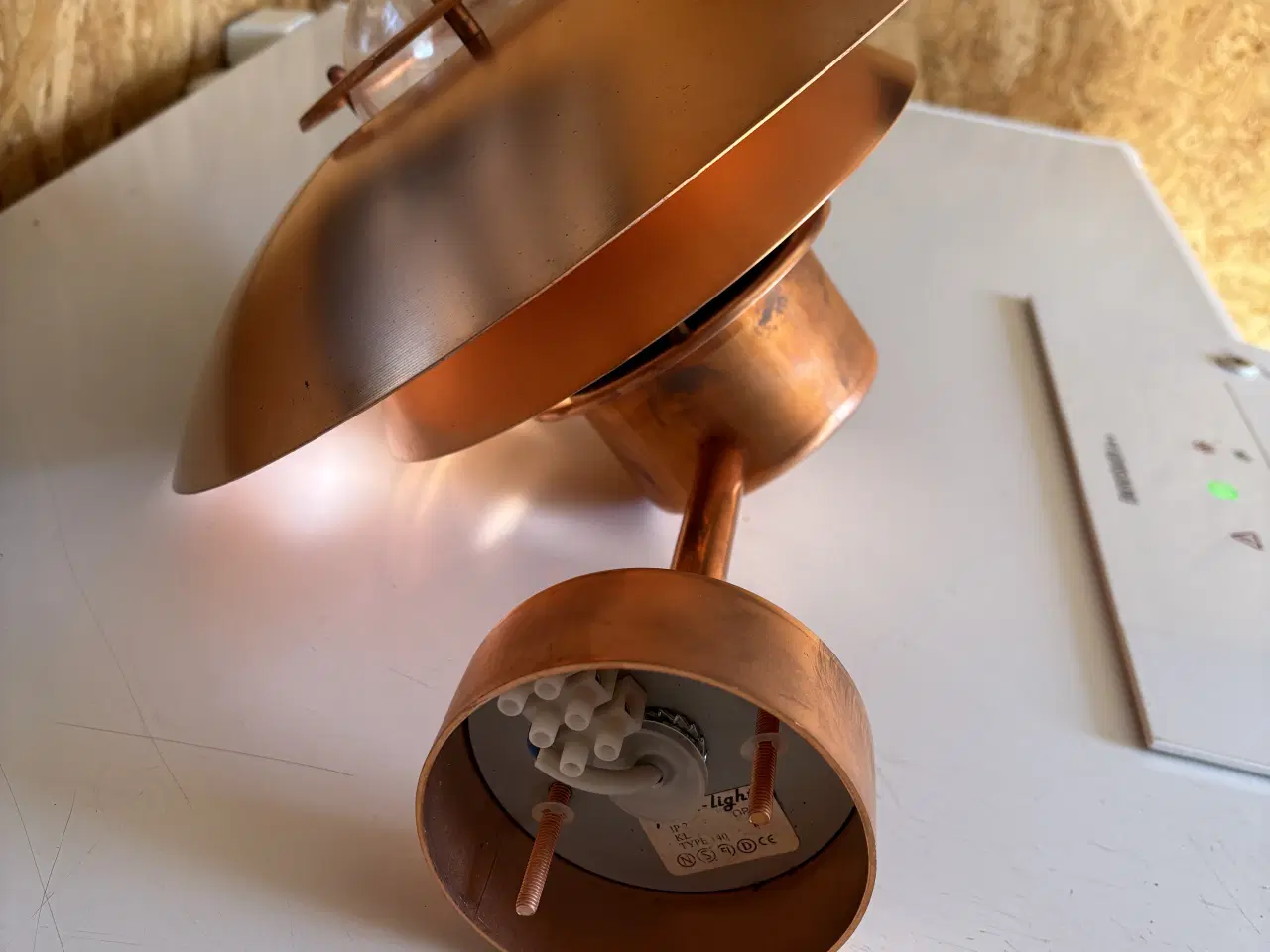 Billede 2 - Udendørs væg lampe i kobber