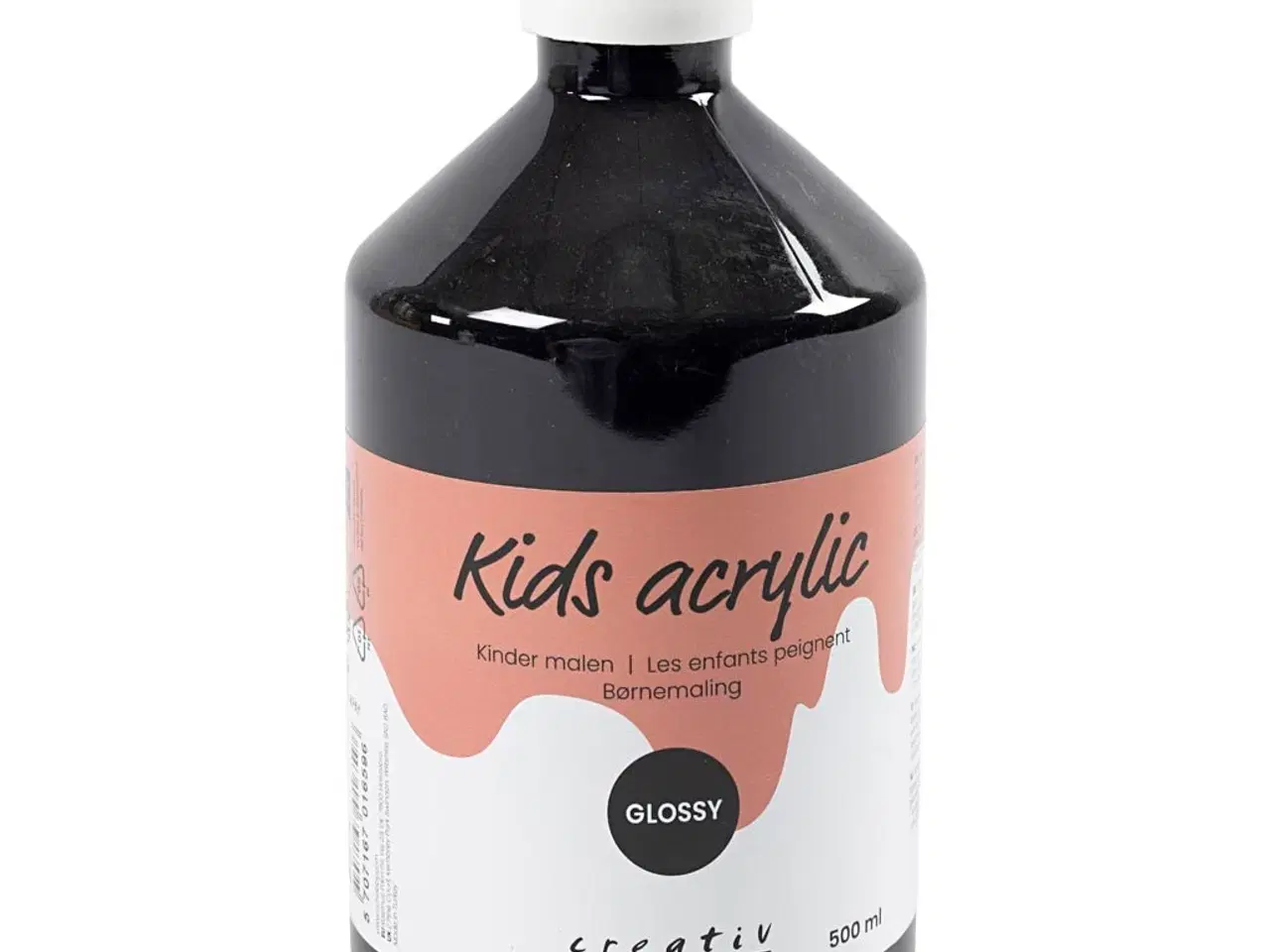 Billede 1 - Sort Blank Akrylmaling 500ml - Høj Kvalitet