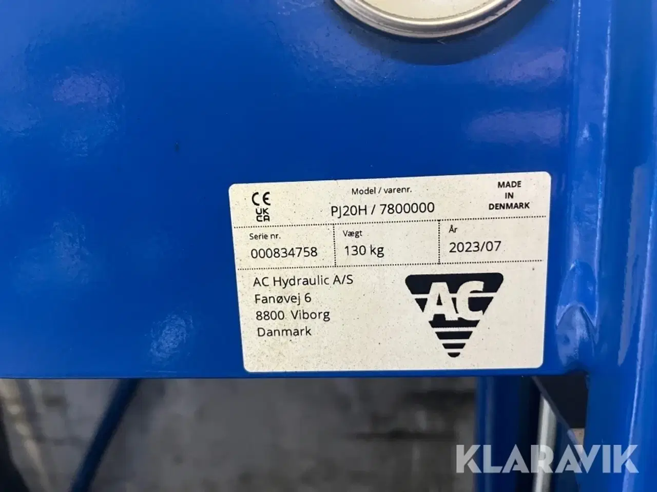 Billede 8 - Værkstedspresser AC Hydraulik PJ20H