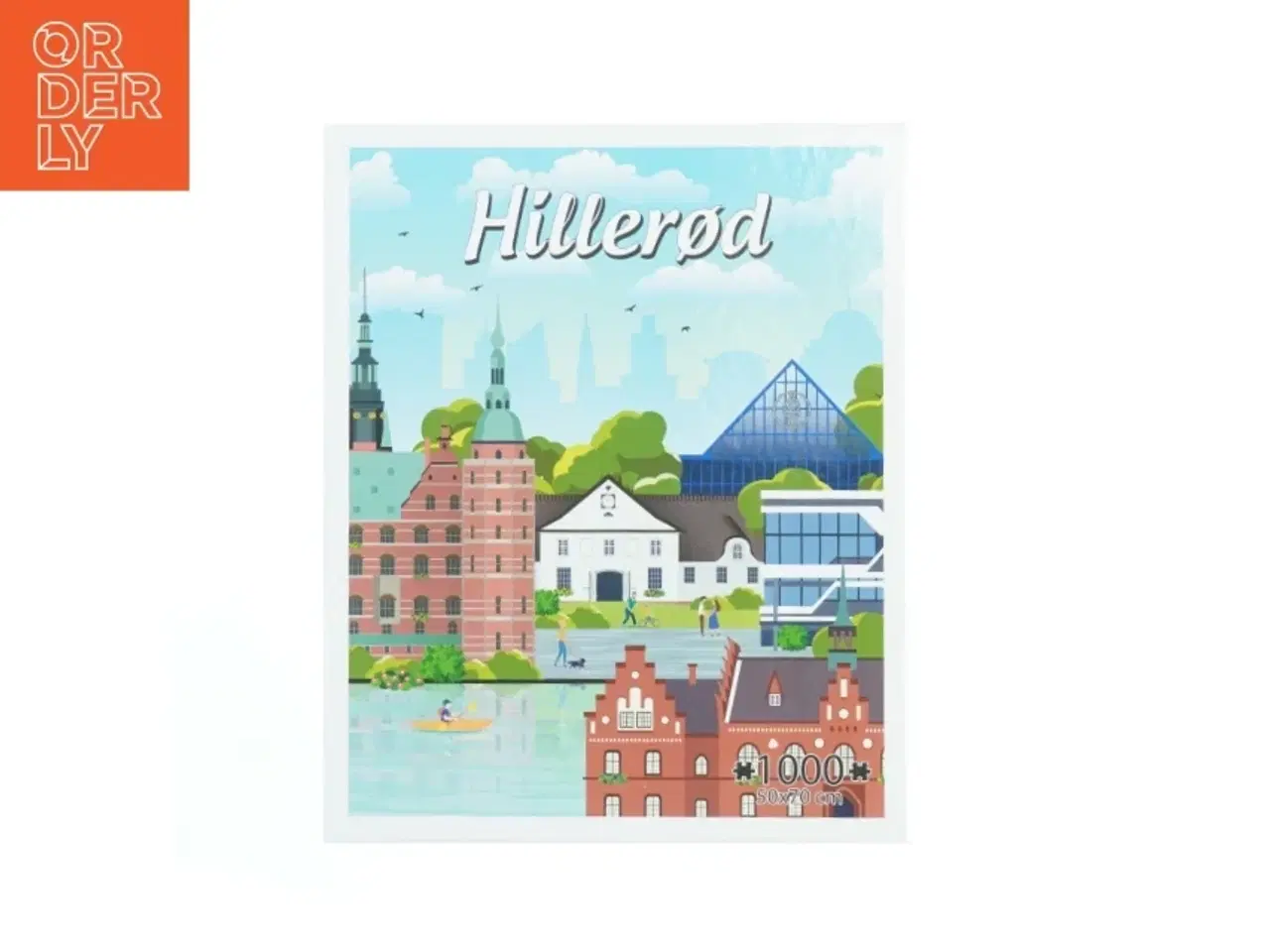 Billede 1 - Puslespil med Hillerød motiv (str. 50 x 70 cm)