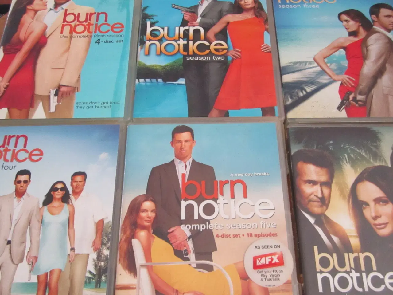 Billede 1 - BURN NOTICE Boks 1-6.