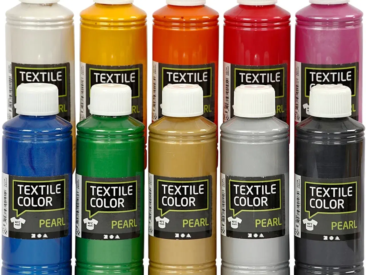 Billede 1 - Textile Color, perlemor, ass. farver, 10x250ml/ 1 pk.