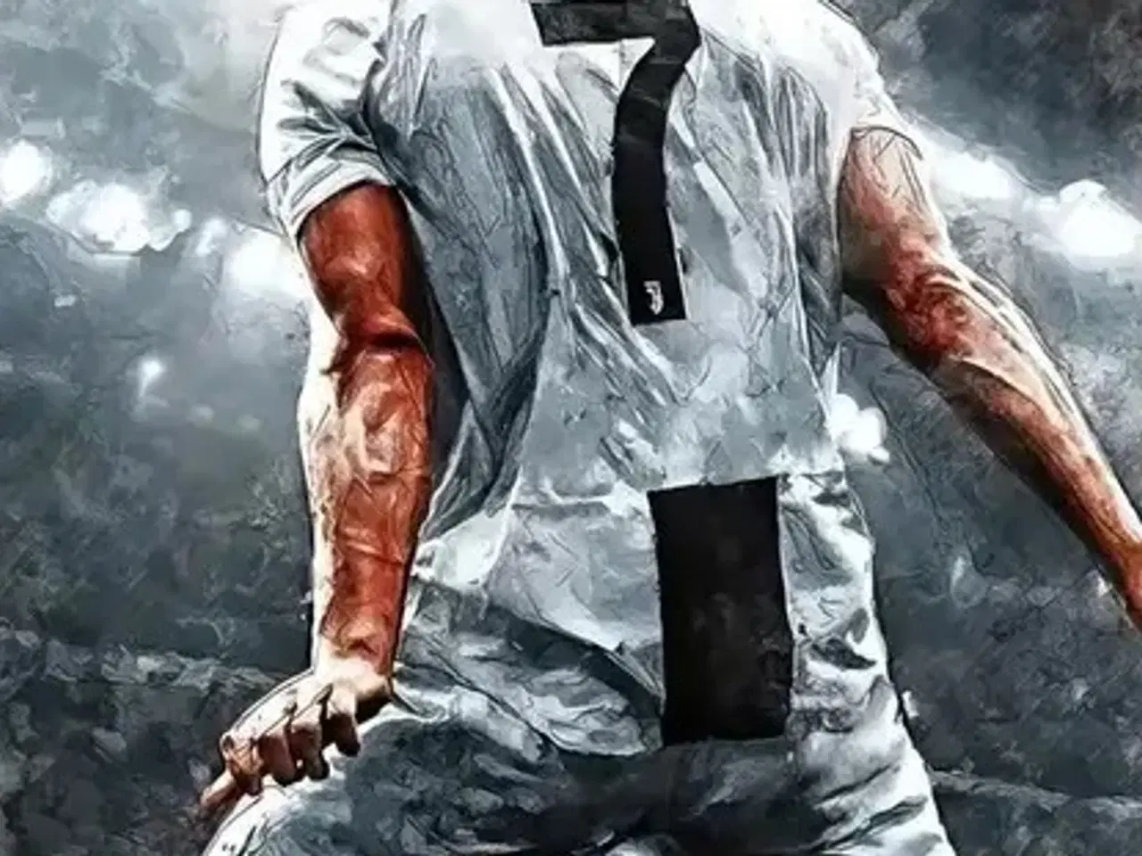 Billede 1 - * Lærredsmaleri/tryk; Ronaldo - CR7