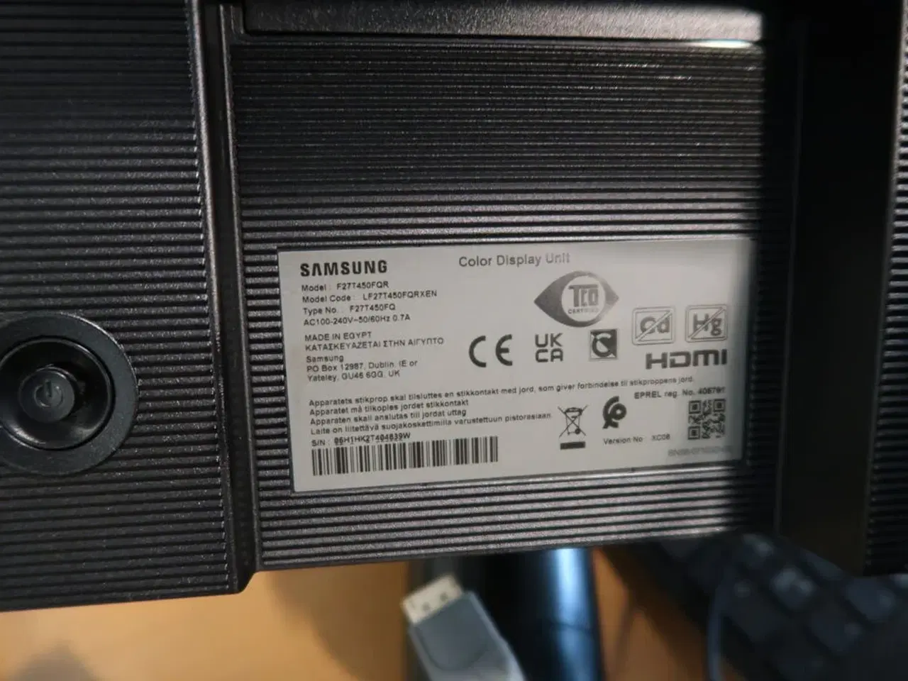 Billede 4 - 2 stk. computerskærme SAMSUNG F27T450FQR med tastatur
