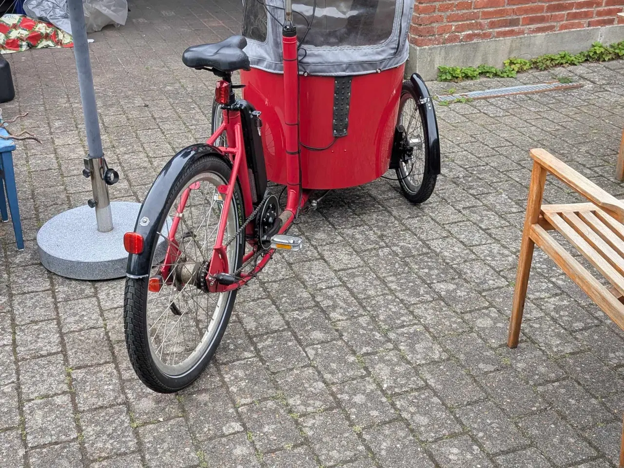 Billede 8 - El-ladcykel med låge og kalesje