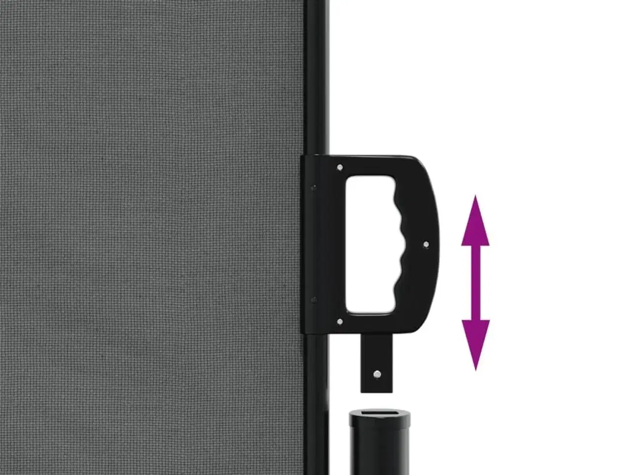 Billede 6 - Sidemarkise 200x500 cm sammenrullelig antracitgrå