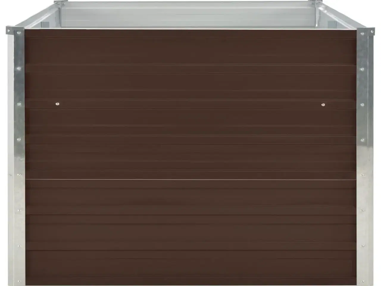 Billede 2 - Hævet plantekasse 160 x 80 x 45 cm galvaniseret stål brun