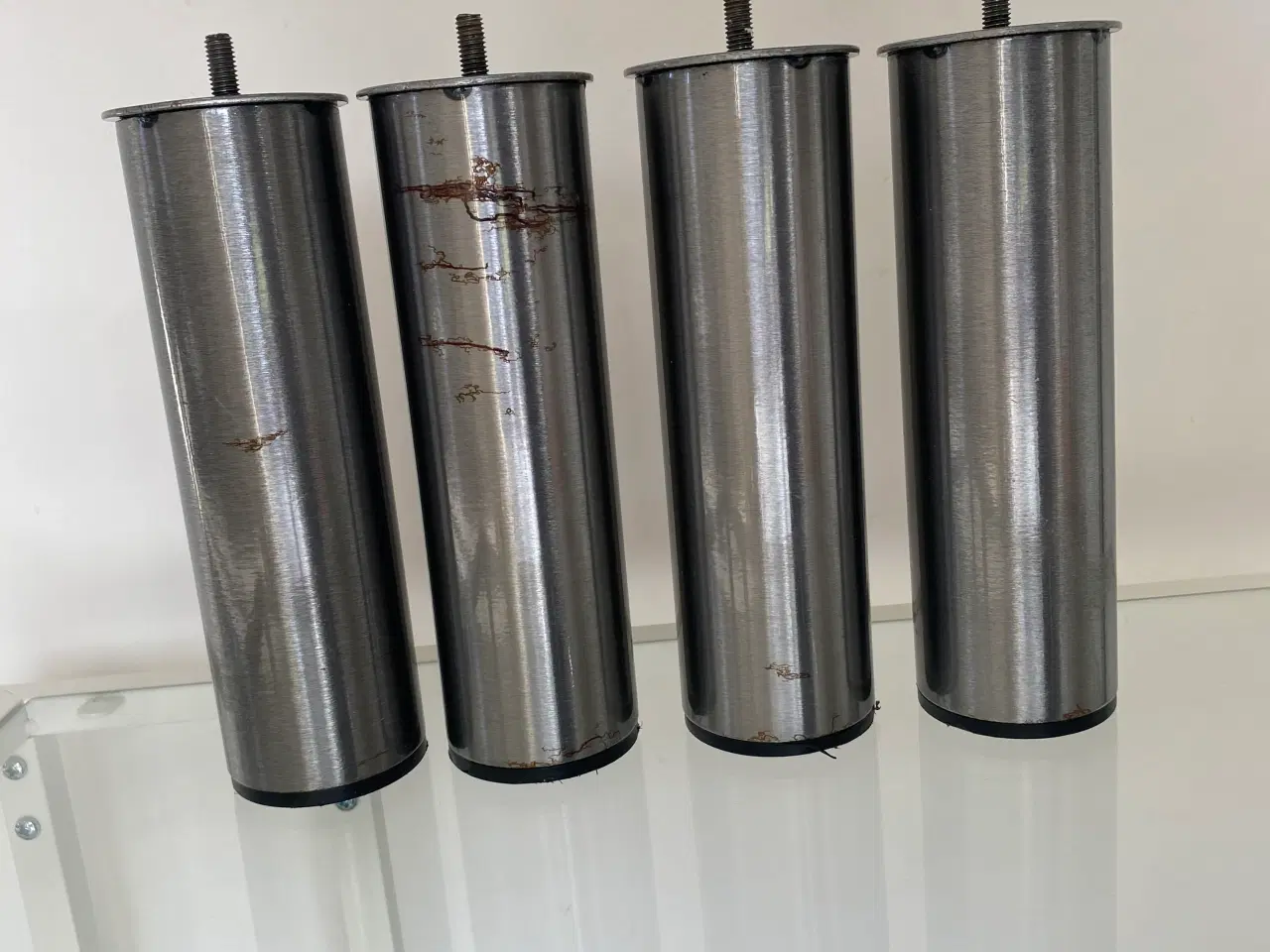 Billede 2 - 4 stk. sølvfarvede seng-/møbel ben