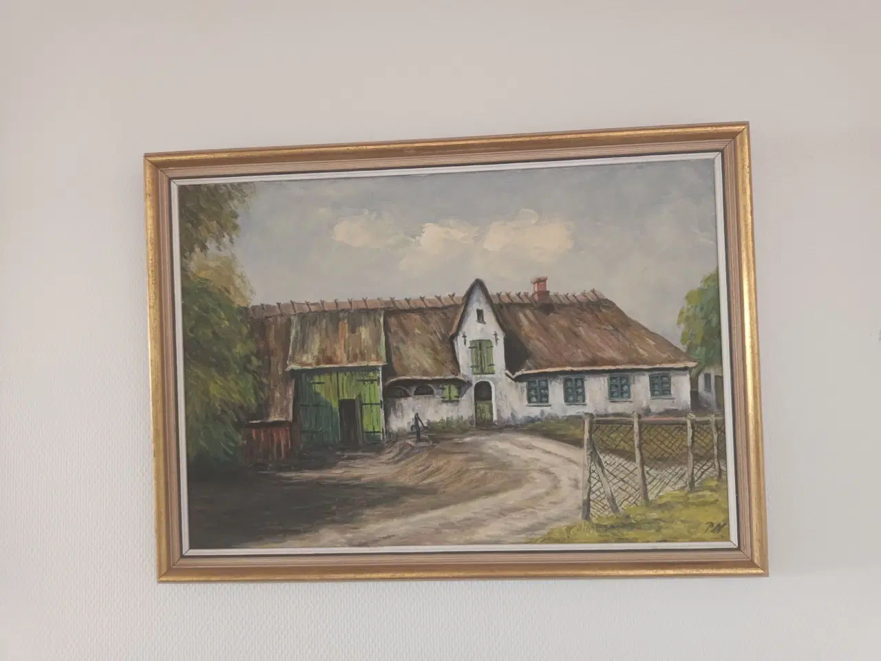 Billede 1 - Maleri Bredde 62,5 cm Højde 45 cm Signeret af PN