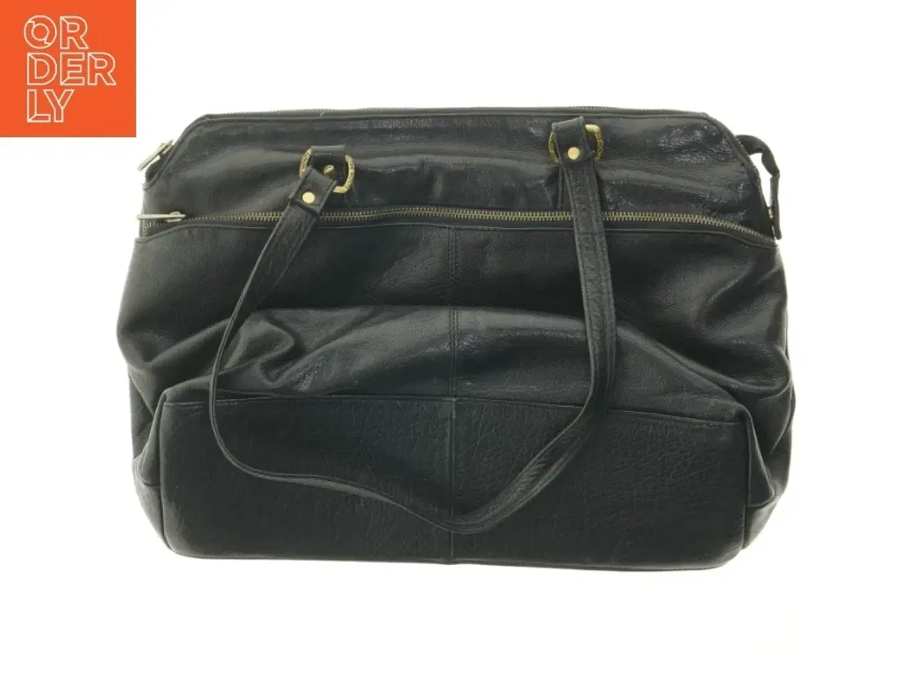 Billede 2 - Sort lædertaske The Monte fra The Monte (str. 46x32 cm)