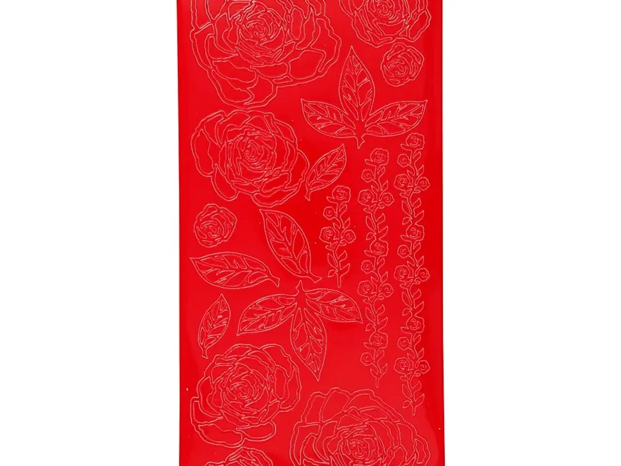Billede 1 - Stickers, roser, ark 10x23 cm, rød, 1 ark
