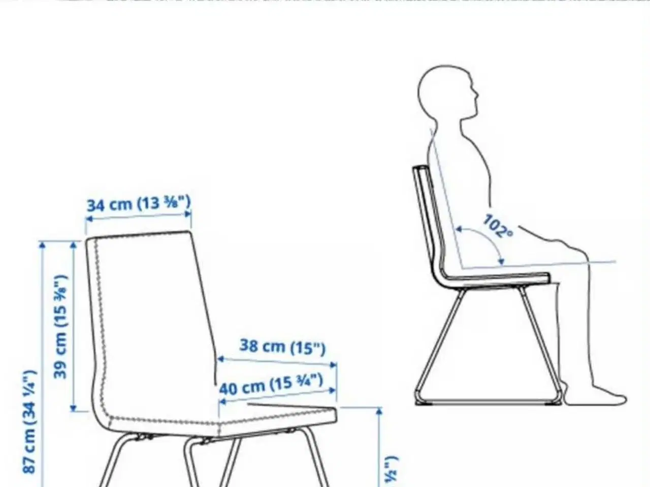 Billede 11 - Spisebordstole grå fra Ikea