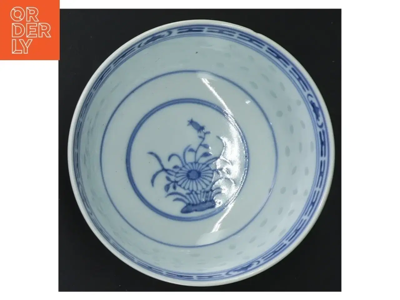 Billede 3 - Kinesisk Porcelæn skål med blå mønster (str. Ø 11,5 cm)