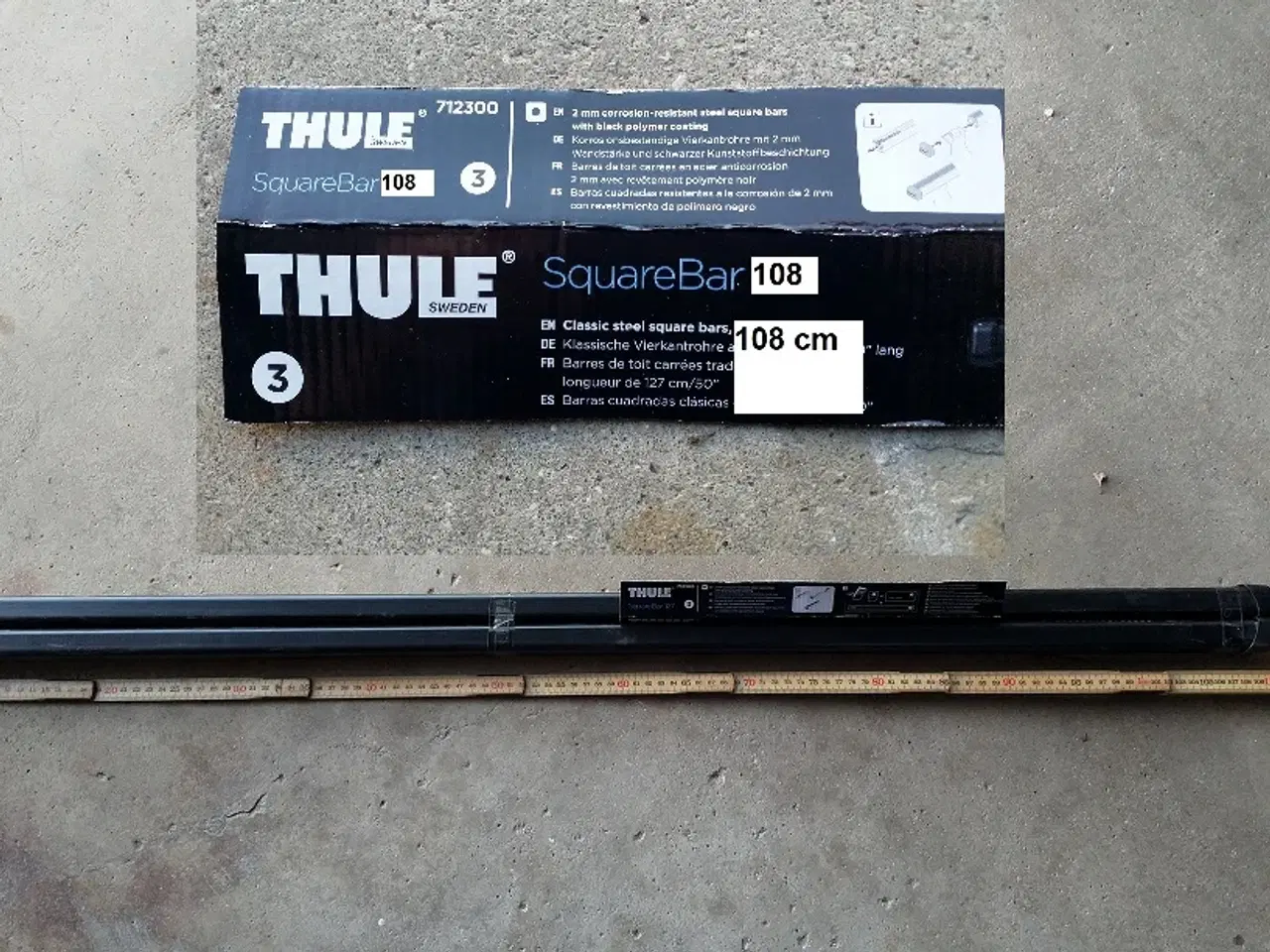 Billede 2 - Thule SquareBar 108 cm, tagbagagebærer