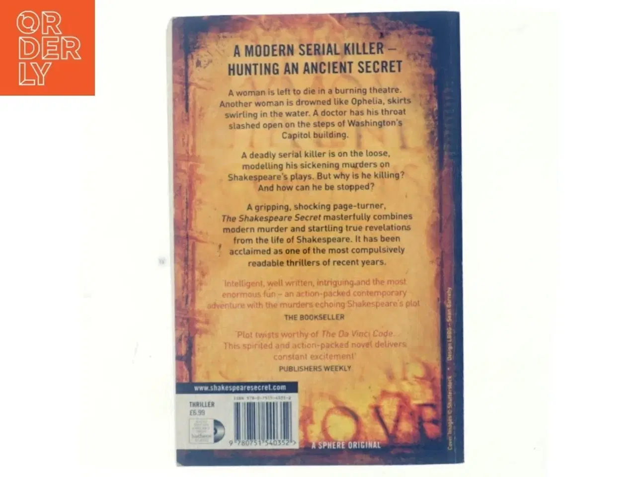 Billede 3 - The Shakespeare Secret : Number 1 in Series by J. L. Carrell af J L Carrell (Bog)