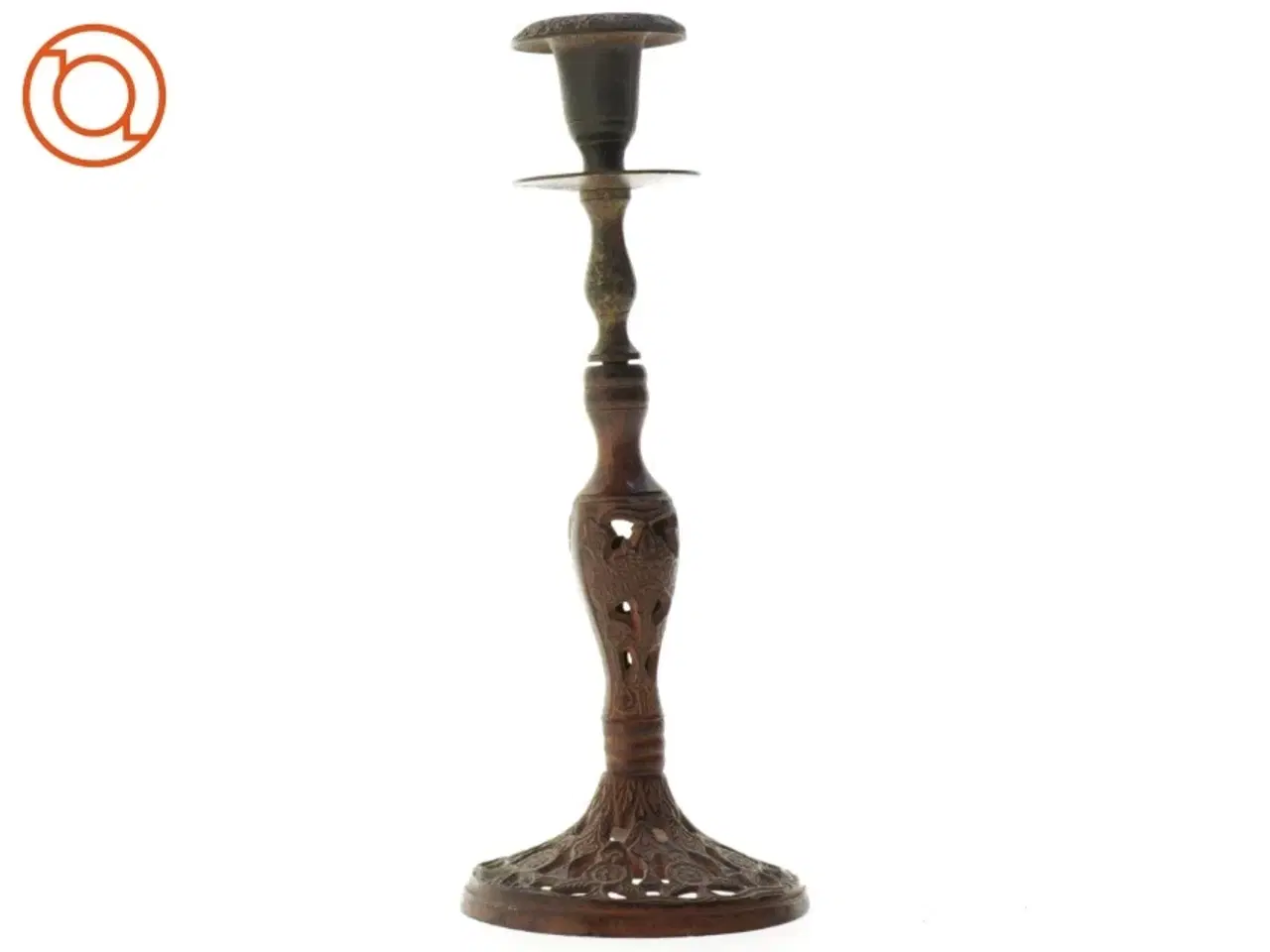 Billede 4 - Støbejerns lysestage (str. 25 x 10 cm)