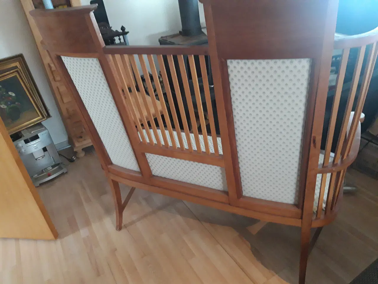 Billede 3 - Antik bænk og stol i massiv Rosentræ sælges