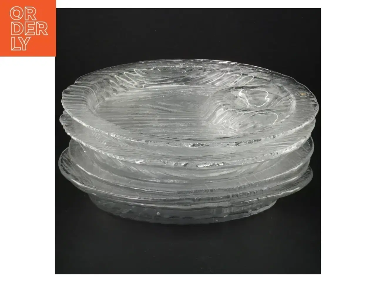 Billede 1 - Glasfad, Ø 24 cm fra svenske Royal Krona (str. Ø. 24 cm) 6 stk