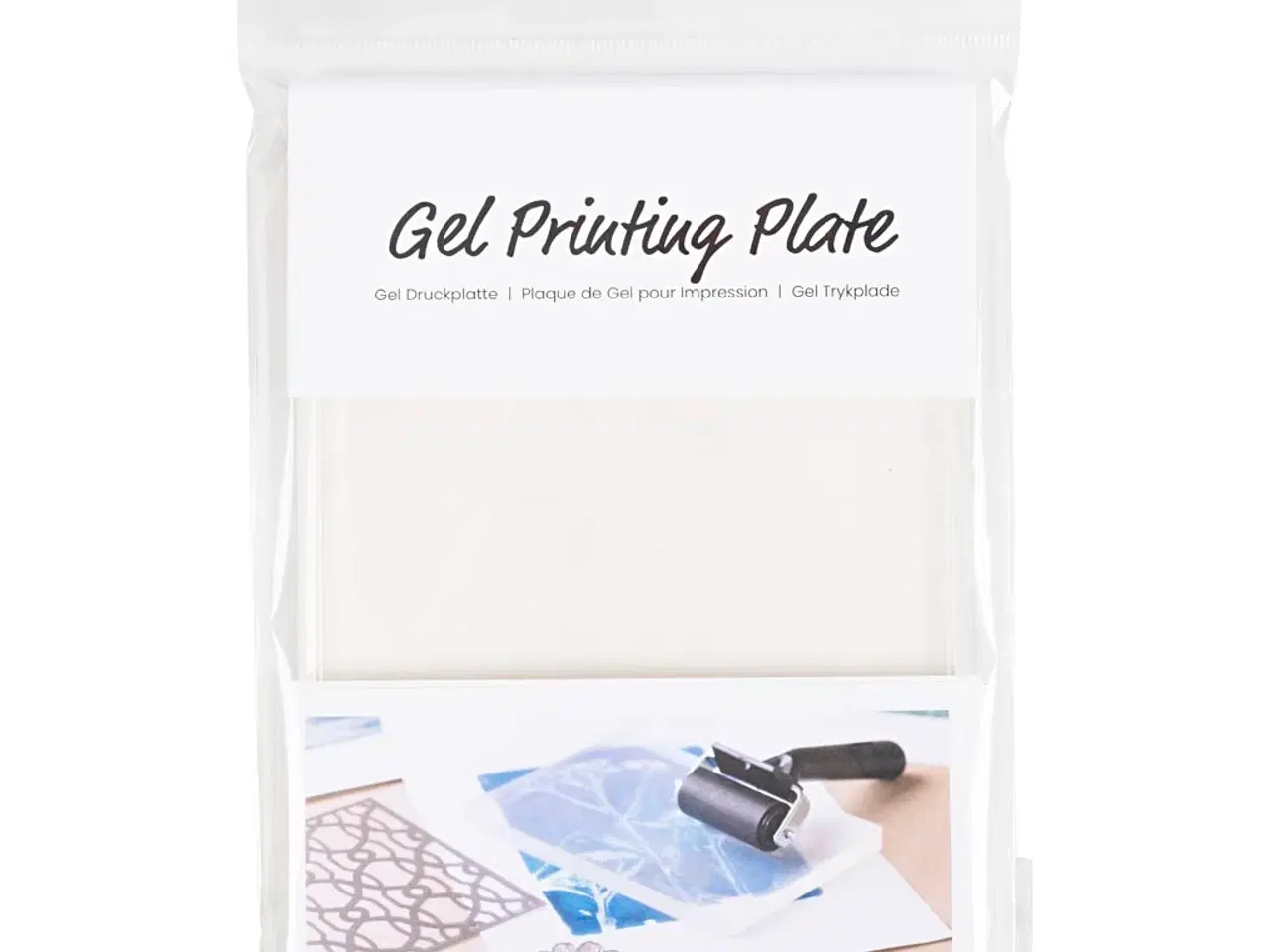 Billede 1 - Gel Trykplade, str. 12,7x17,8x1 cm, mat transparent, 1 stk.