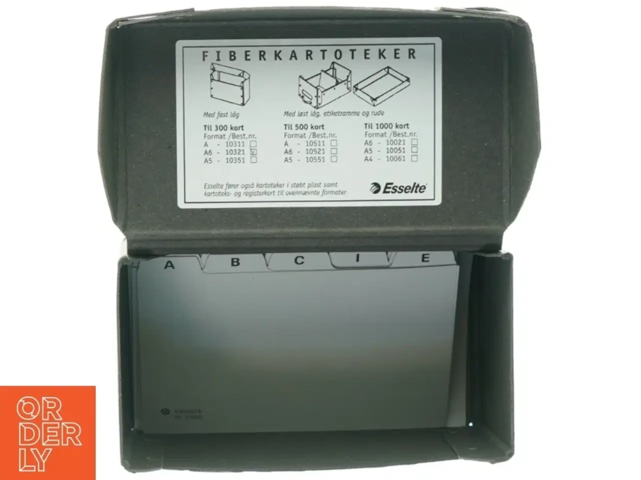 Billede 3 - Sort Esselte Fiberkartotek (str. 7,5 x. 10 cm)