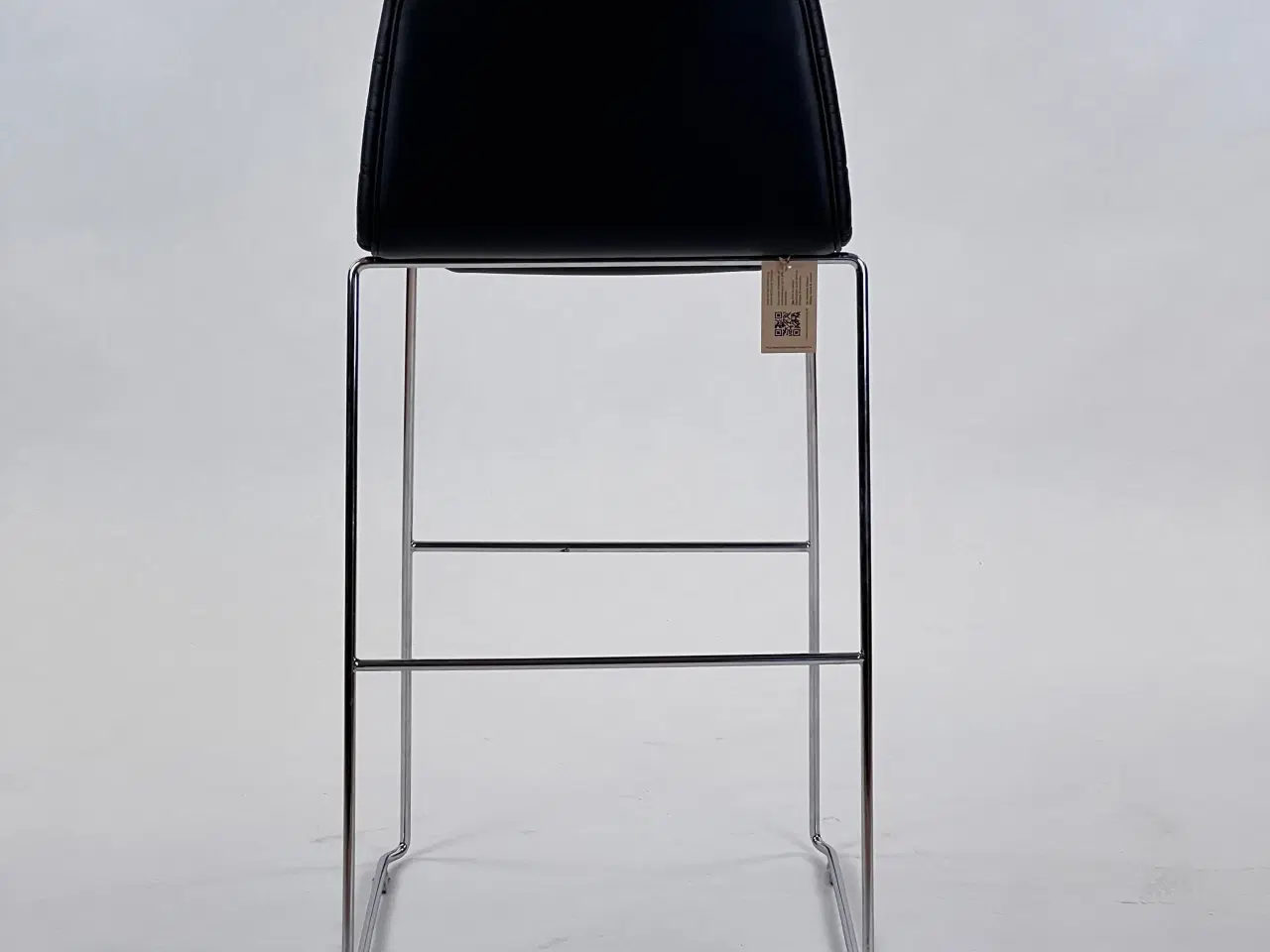 Billede 4 - Paustian - Spinal Chair 44, Sled base chrome, Counter height | Channel stitching, læder