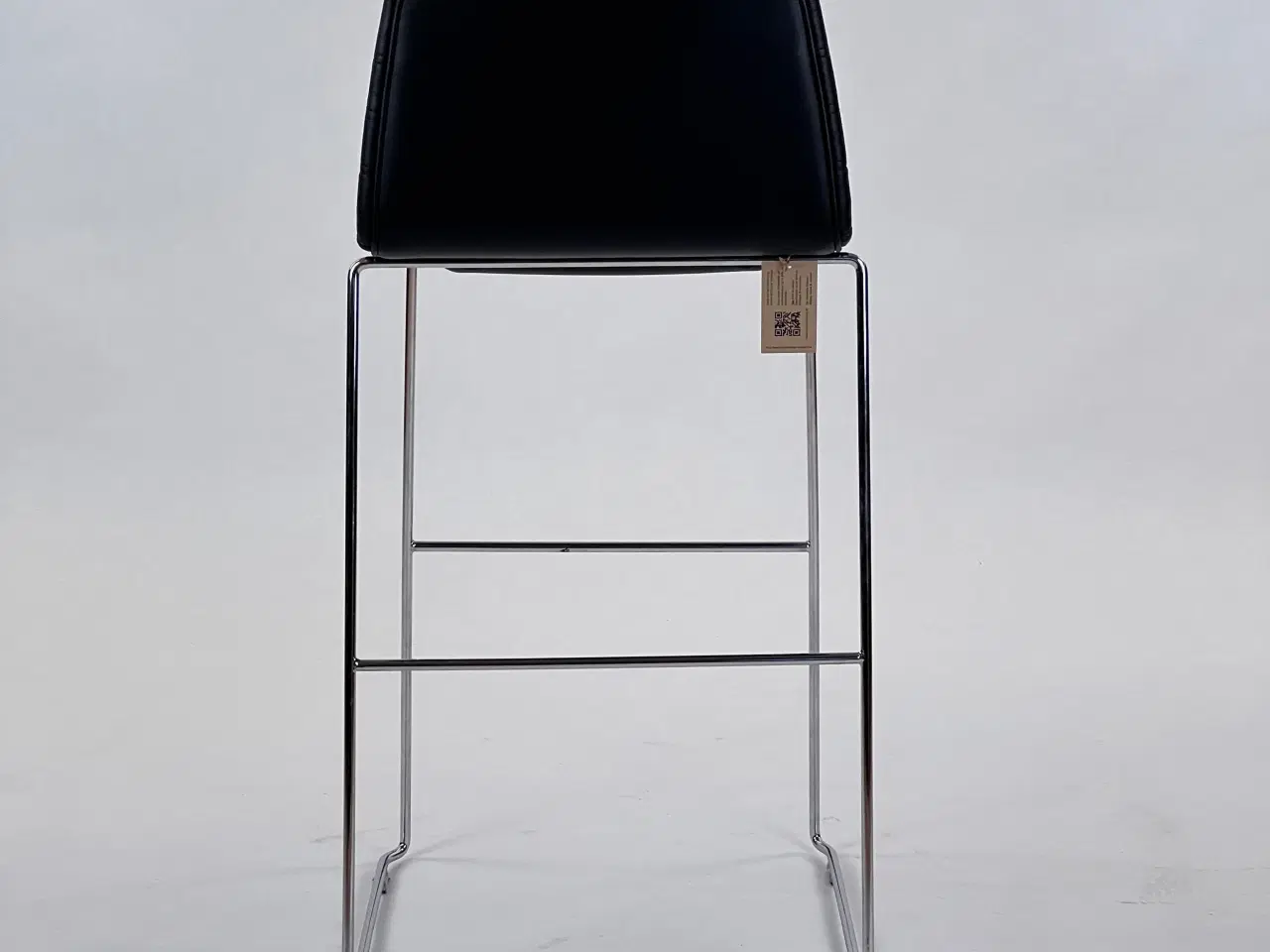 Billede 4 - Paustian Barstol - Spinal Chair 44, Sled base chrome, Counter height | Channel stitching, læder