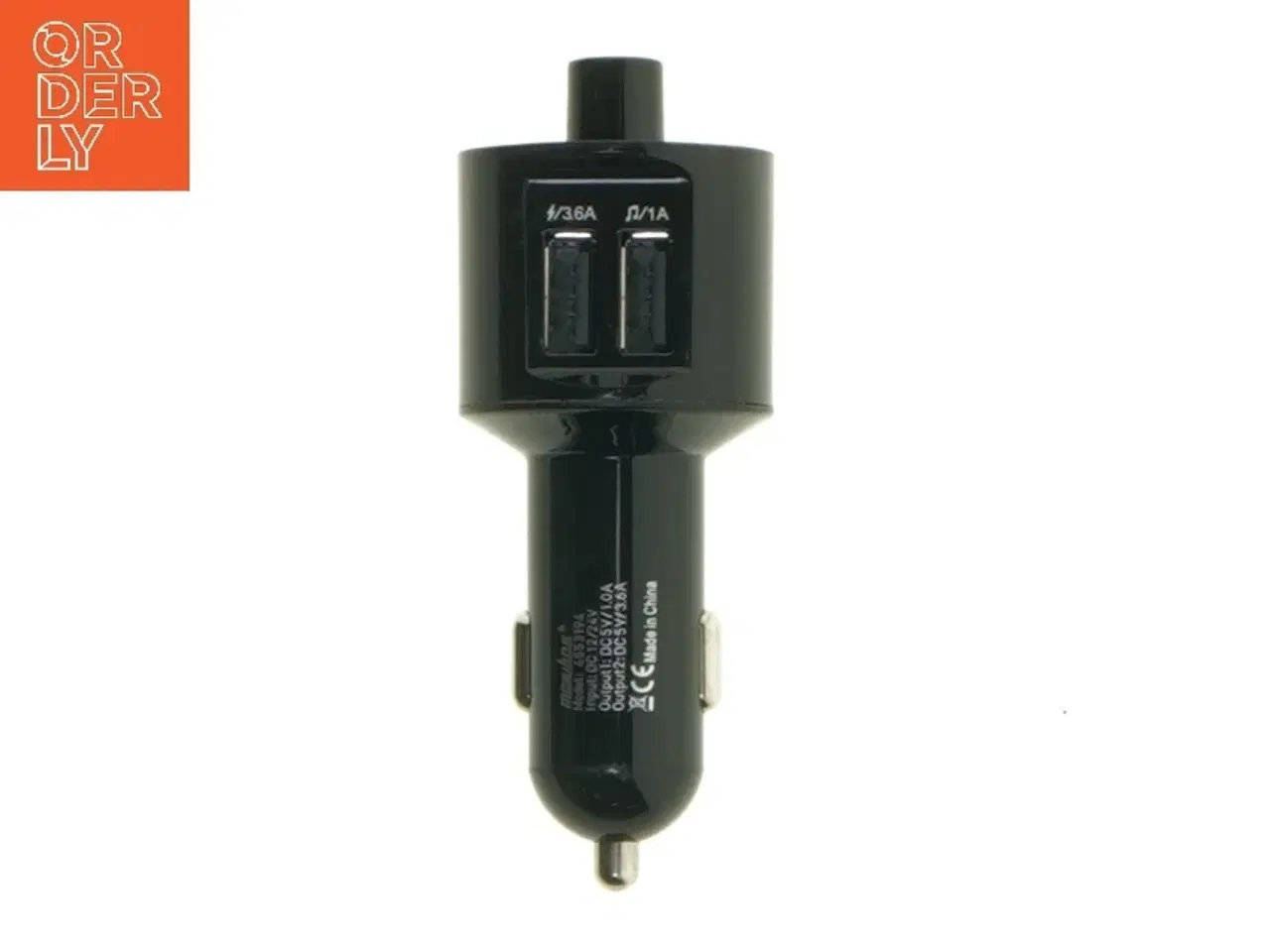 Billede 1 - Biloplader med dobbelt USB-port fra Mobiline (str. 9 cm)