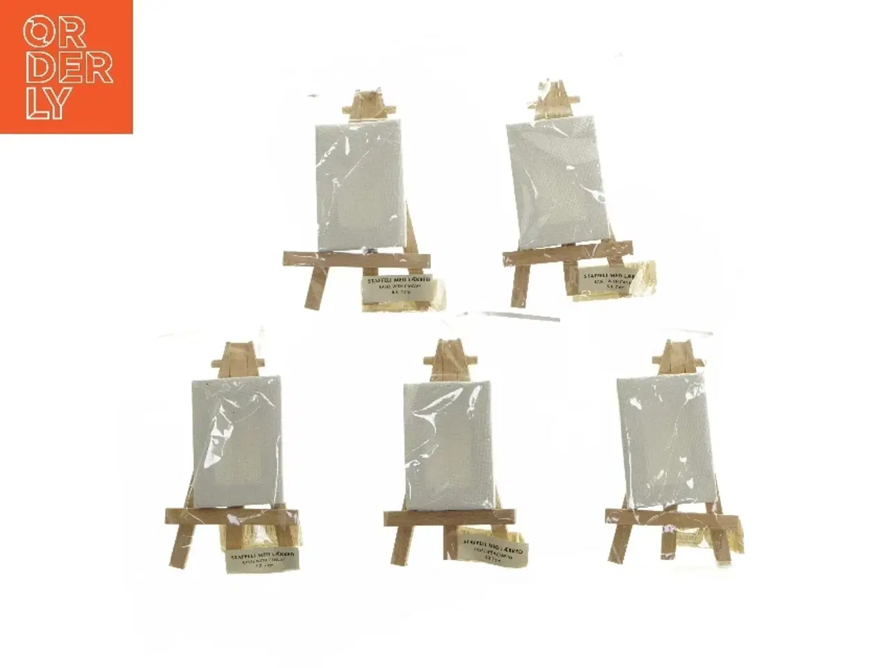 Billede 1 - Mini staffelier/ bordkort med lærred (str. 5 stk 5x7 cm)