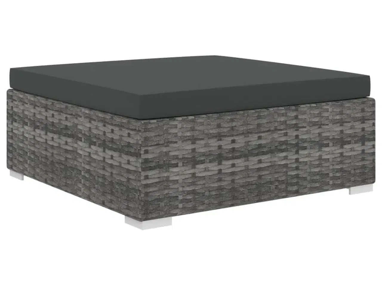 Billede 6 - Loungesæt til haven 5 dele med hynder polyrattan grå