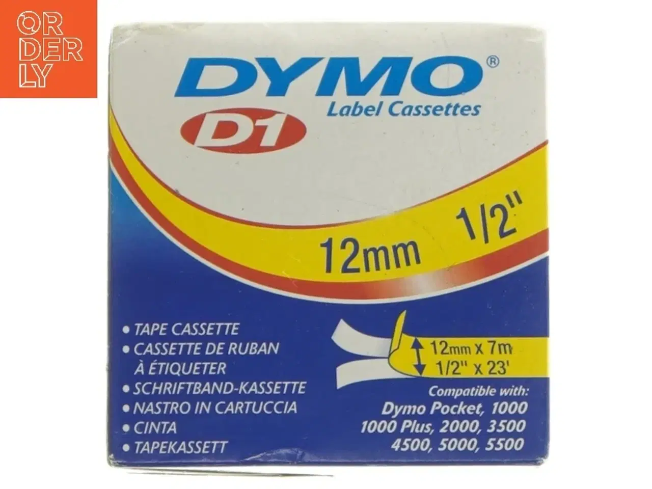 Billede 1 - Dymo D1 Label Kassette 12mm fra Dymo (str. 9x9x7 cm)