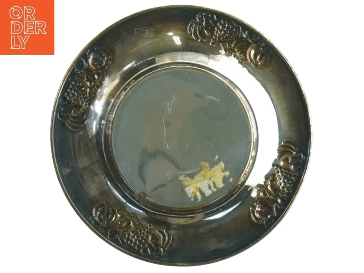 Billede 1 - Dekorativ sølvfarvet minitallerken (str. Ø 16 cm)