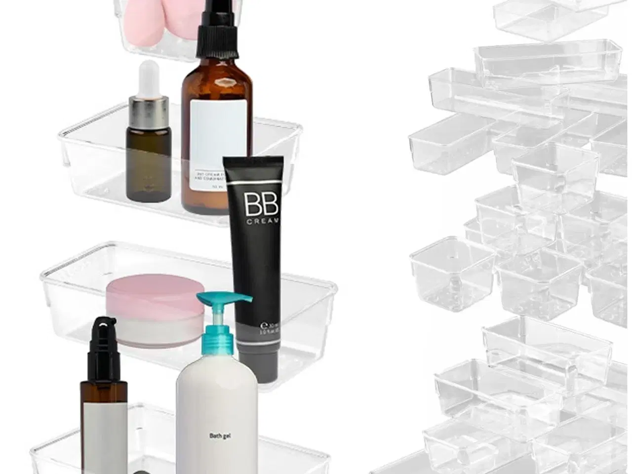Billede 7 - Skrivebordsorganisator i akryl – sæt med 25 dele, transparent