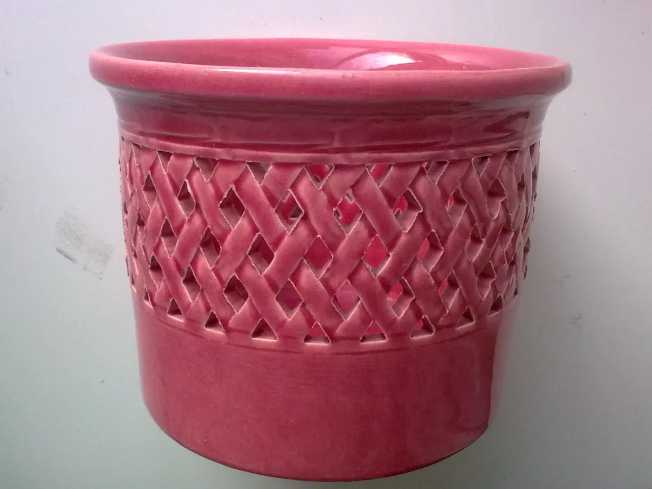 Billede 4 - Rosa keramik HÅNDVÆRK potteplante & svenske roser