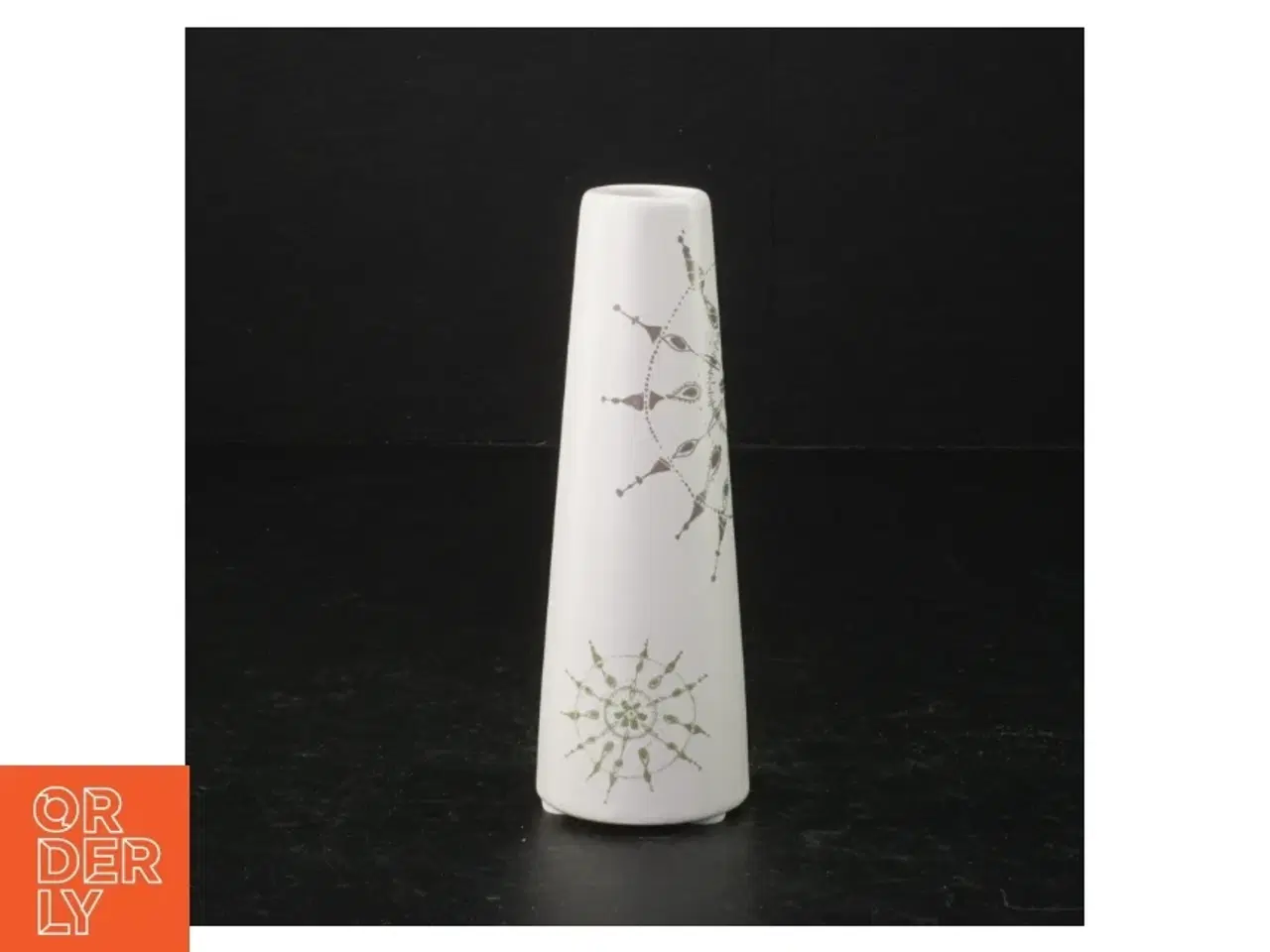 Billede 2 - Keramikvase med grafisk mønster (str. 13,5 cm)