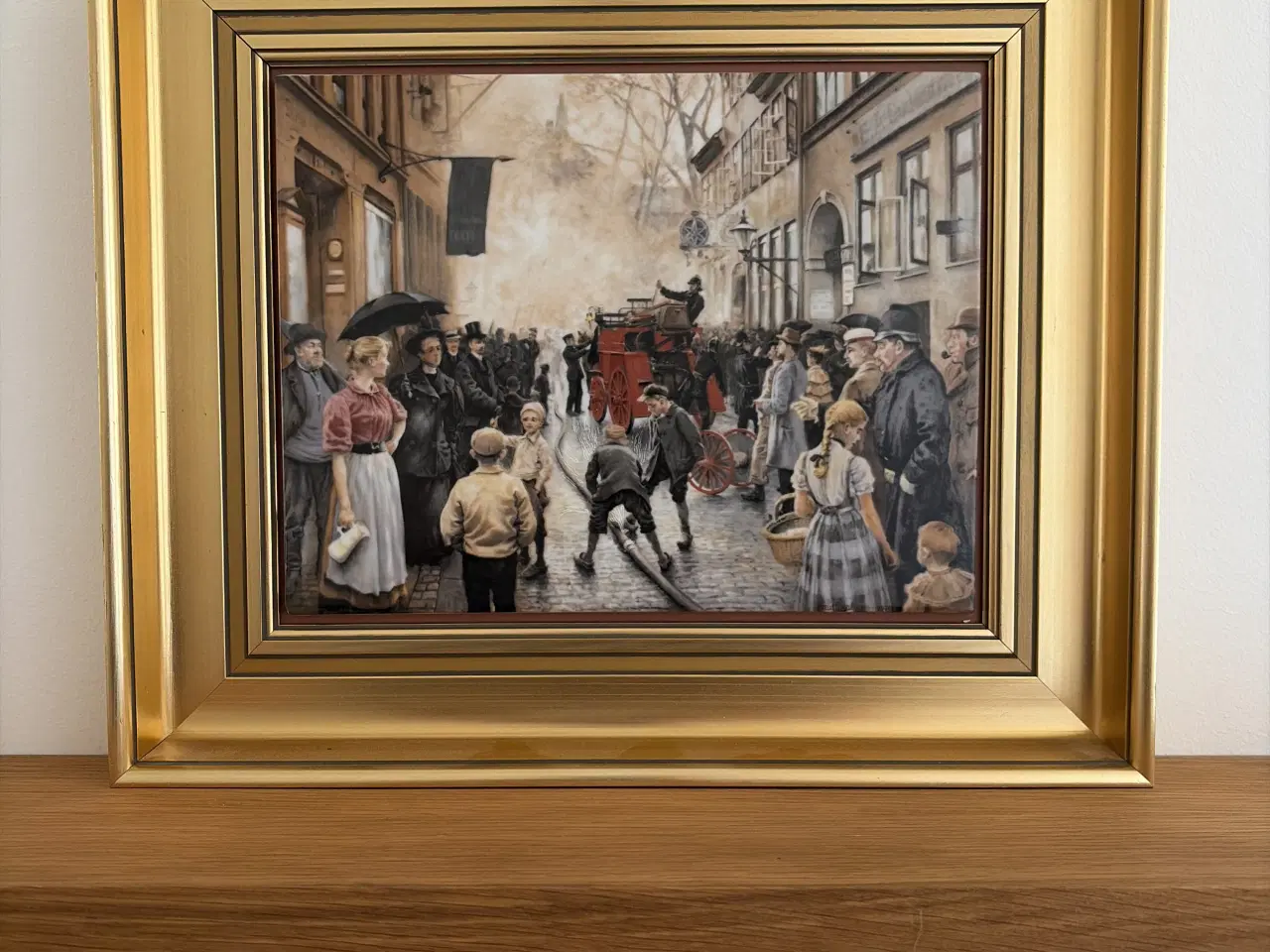 Billede 1 - “Ildløs i Skindergade” af Paul Fischer 1896