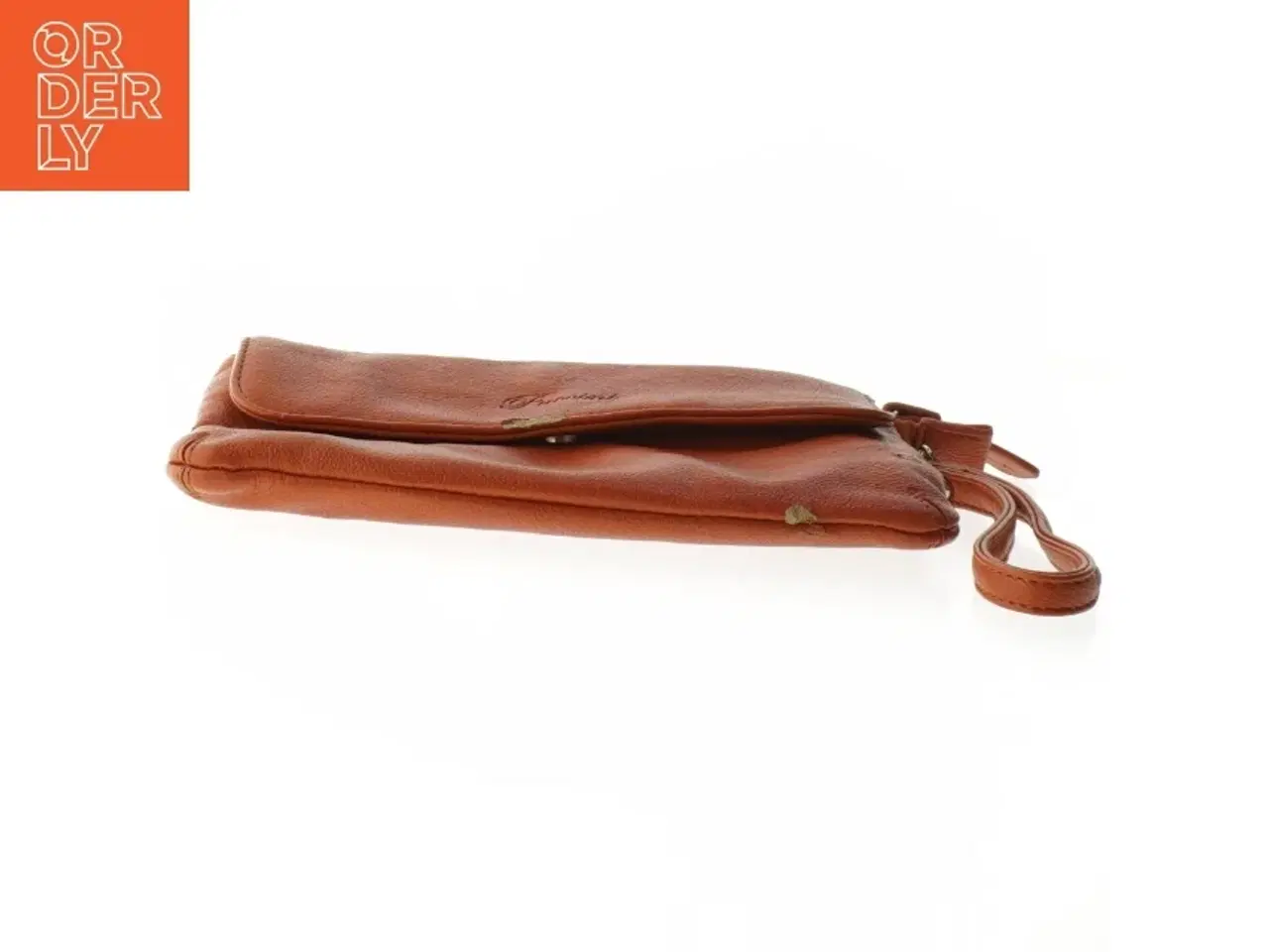 Billede 5 - Orange clutch i læder fra Puccini (str. 15x23x1 cm)