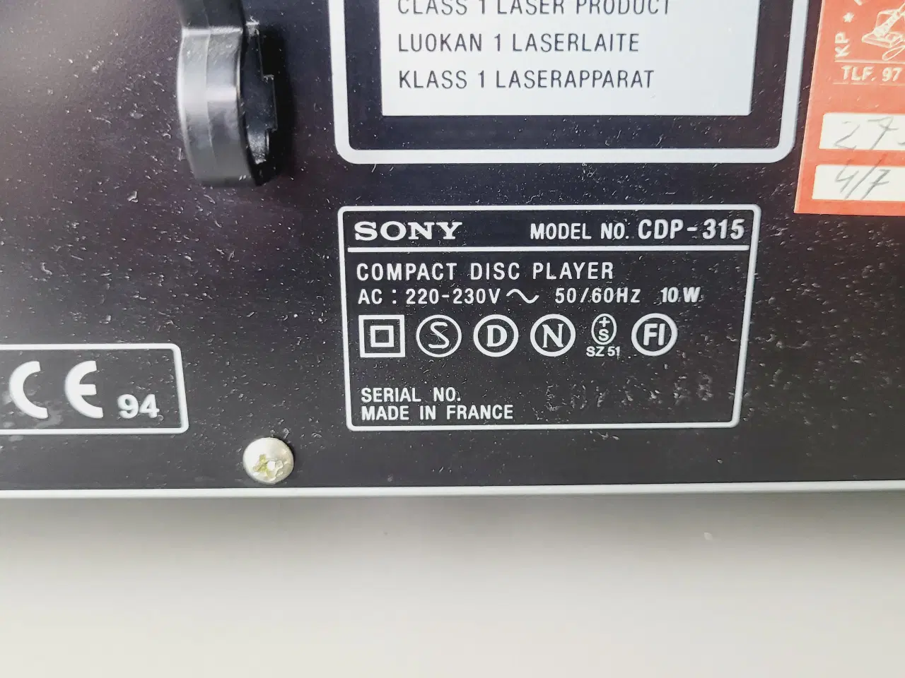 Billede 8 - ⭐️· Sony CDP-315 CD-afspiller - DEFEKT