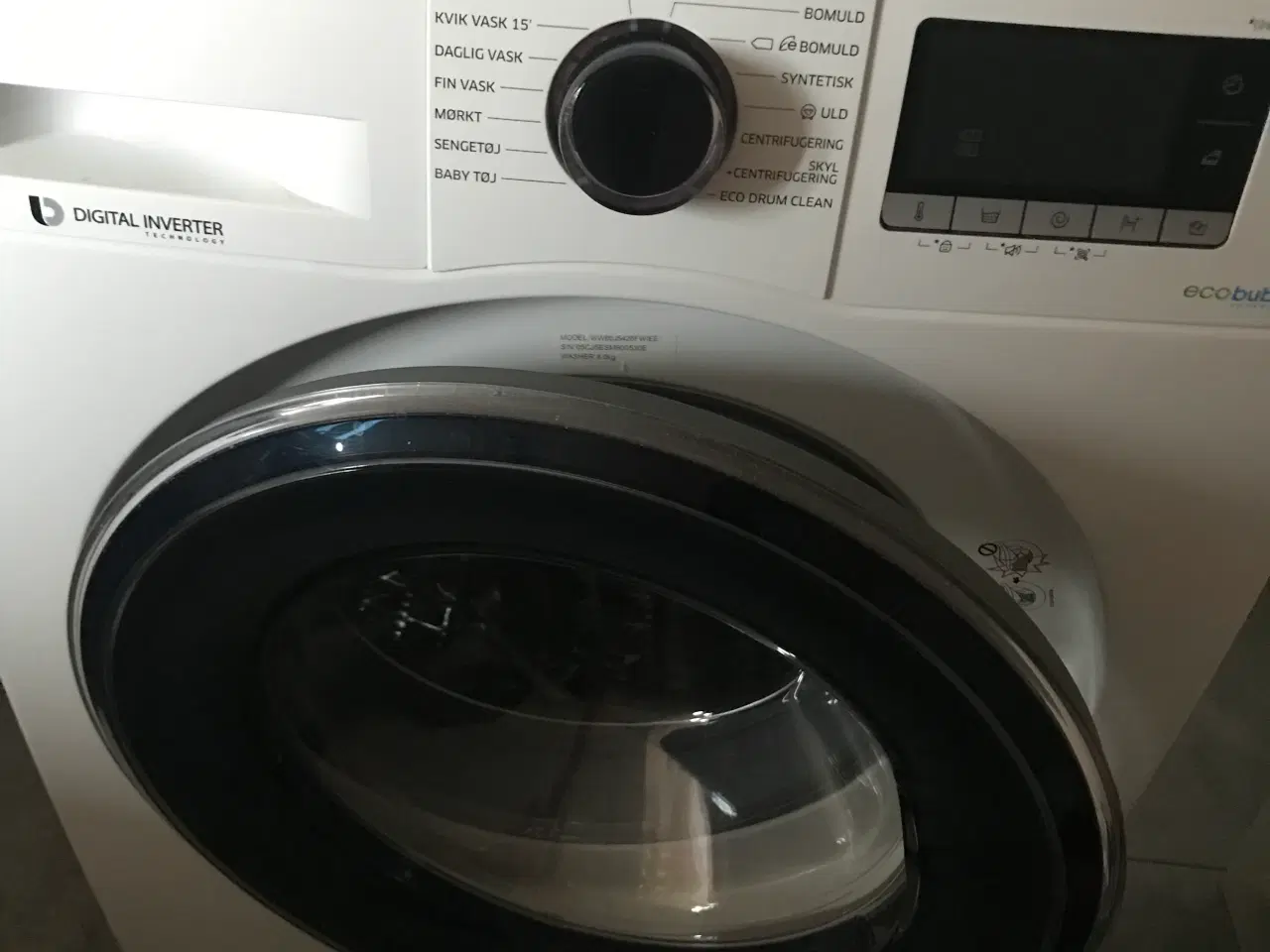Billede 1 - Samsung vaskemaskine digital inverter 