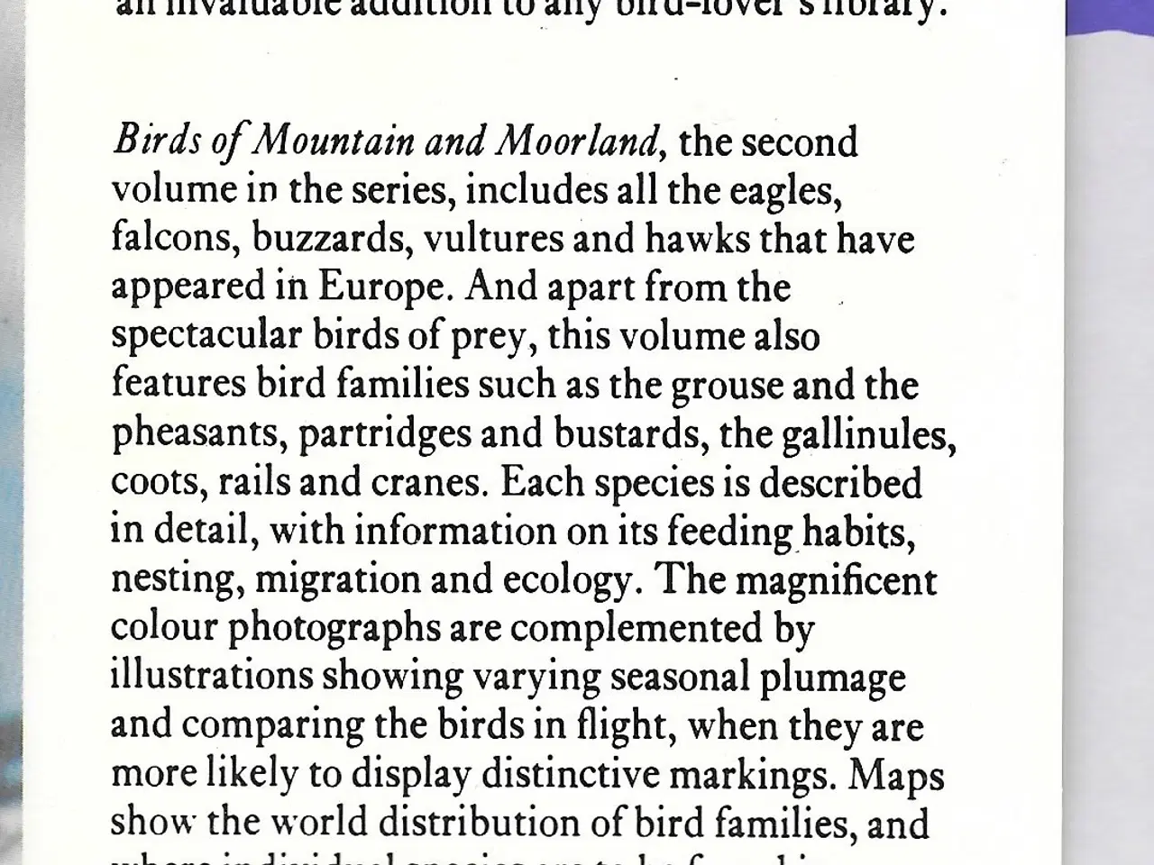 Billede 2 - Birds of Mountain and Moorland by John Gooders